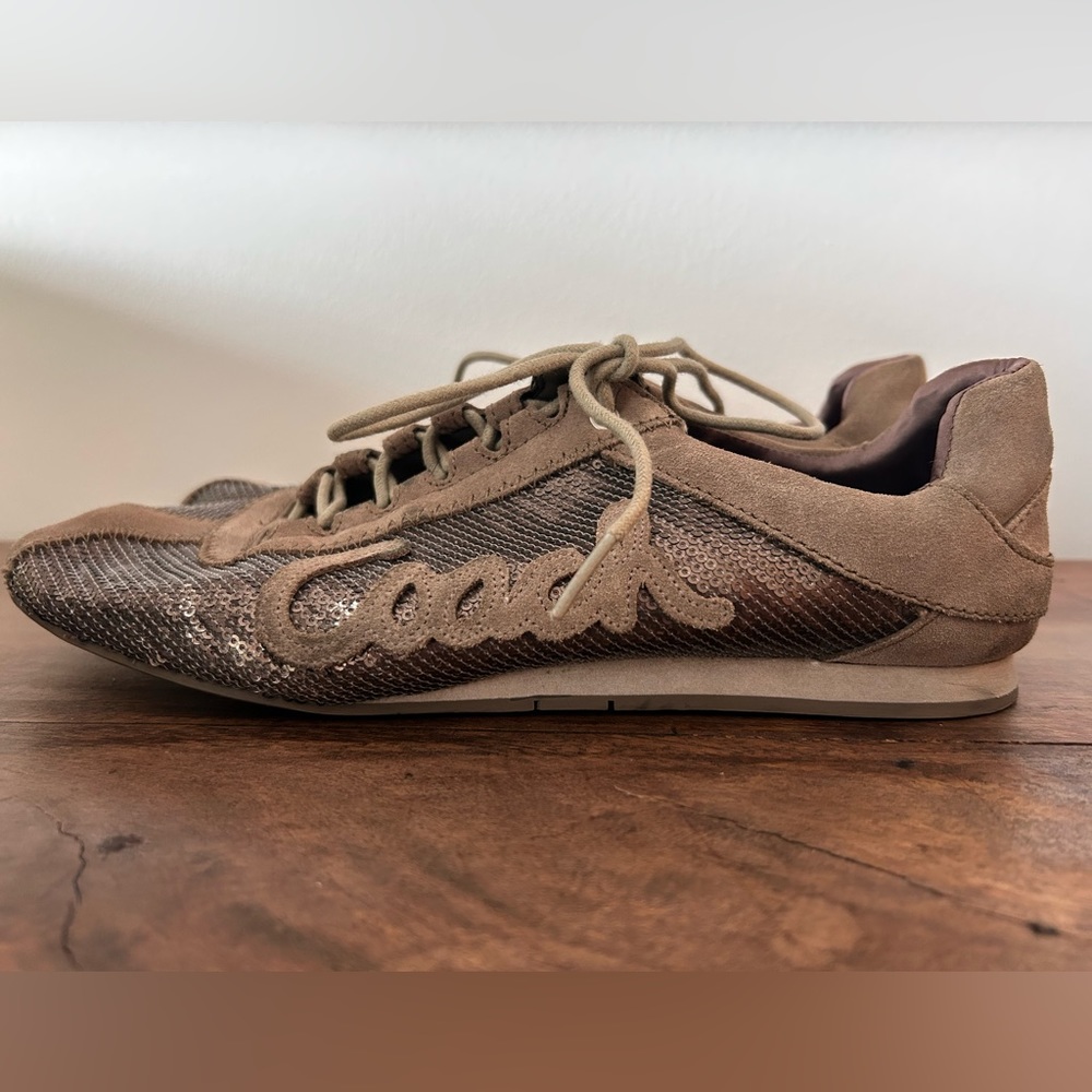 Coach gold sneakers